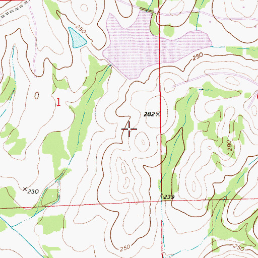 Topographic Map of Pleasant Hill Cemetery, AL