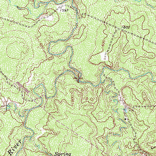 Topographic Map of Farrer Creek, TX