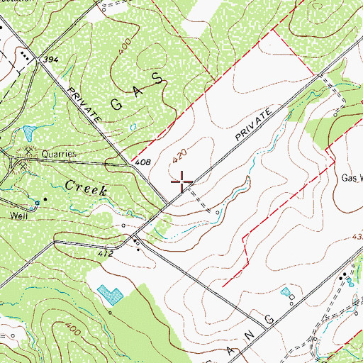 Topographic Map of Fashing Edwards Gas Field, TX