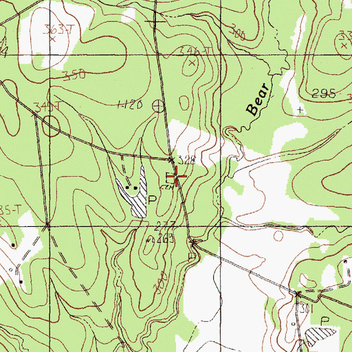 Topographic Map of Feagin Cemetery, TX