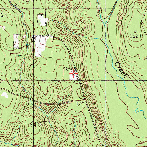 Topographic Map of Fellowship Cemetery, TX