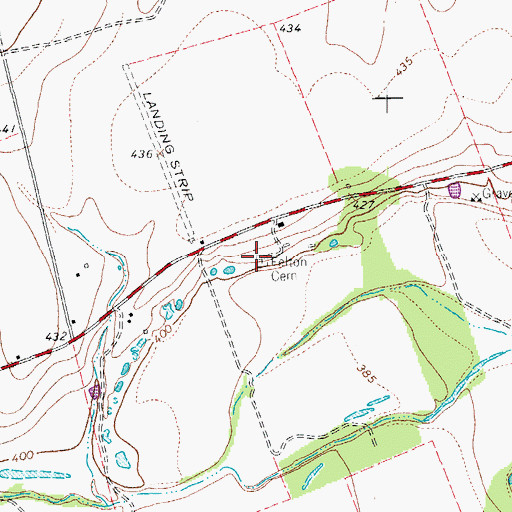 Topographic Map of Felton Cemetery, TX