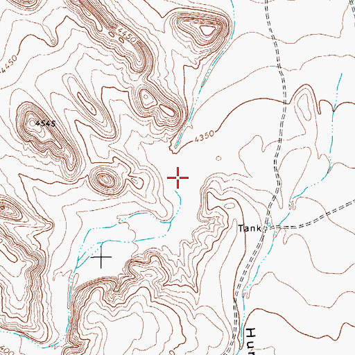 Topographic Map of Fencepost Draw, TX