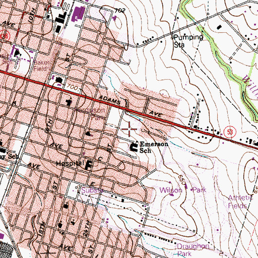 Topographic Map of Ferguson Park, TX