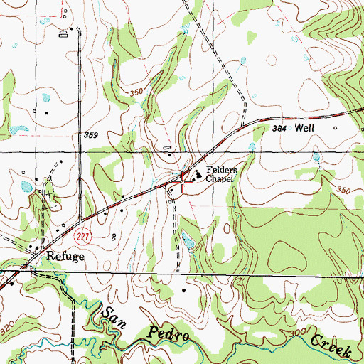 Topographic Map of Fielder Chapel, TX