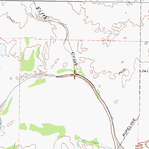 Topographic Map of Fifth Creek, TX