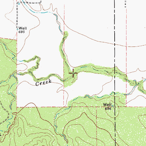 Topographic Map of Fight and Holler Creek, TX