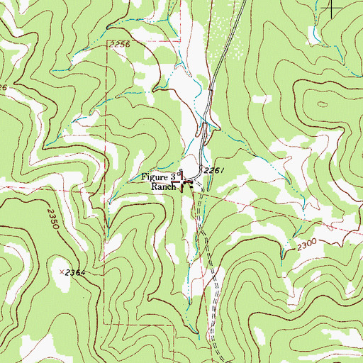 Topographic Map of Figure Three Ranch, TX