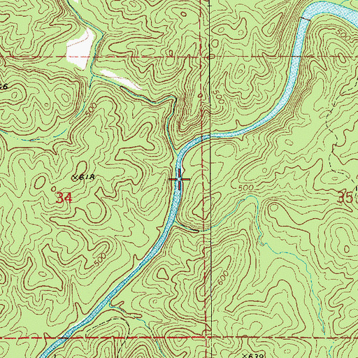Topographic Map of Scott Ford, AL