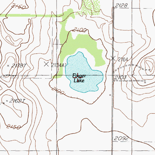 Topographic Map of Finger Lake, TX
