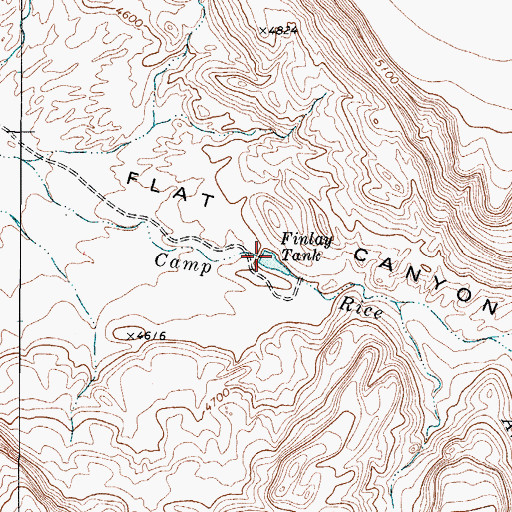 Topographic Map of Finlay Tank, TX