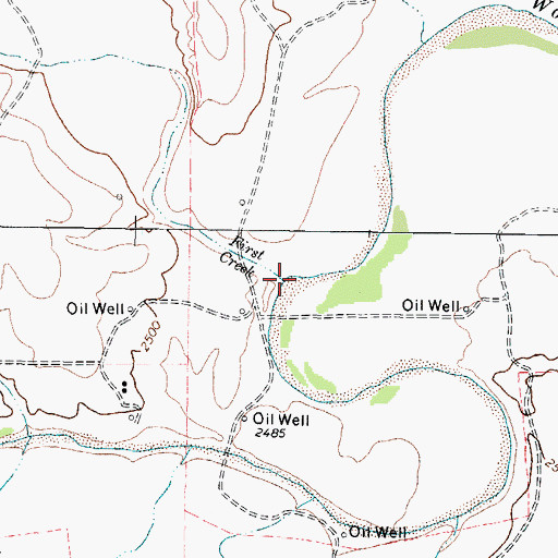 Topographic Map of First Creek, TX