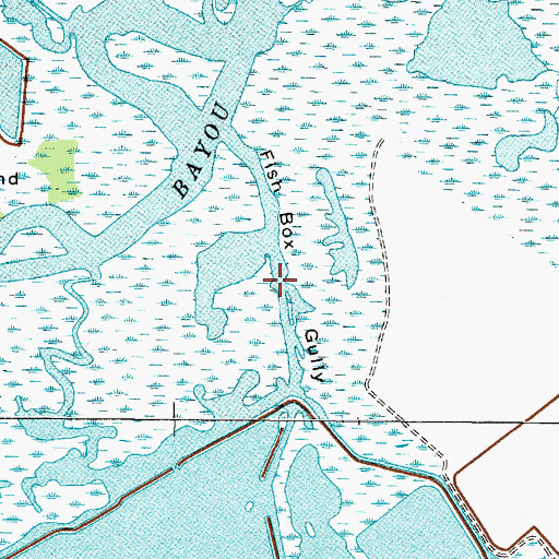 Topographic Map of Fish Box Gully, TX