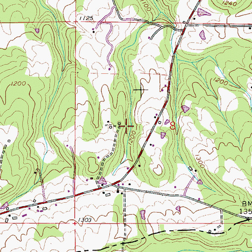 Topographic Map of Smiths Ferry (historical), AL
