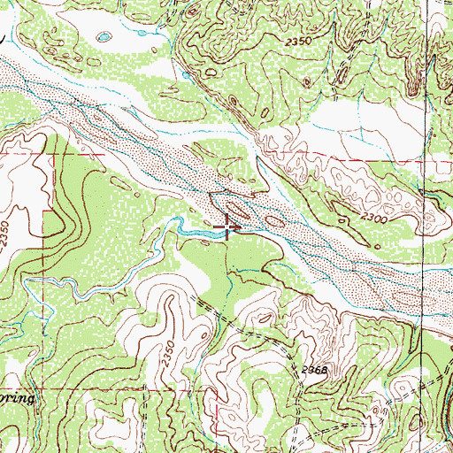 Topographic Map of Fishhole Creek, TX
