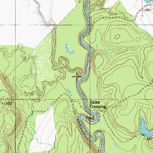 Topographic Map of Fisk Creek, TX