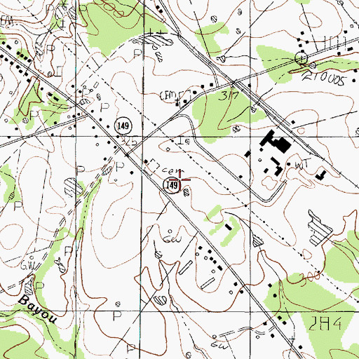 Topographic Map of Fite Cemetery, TX