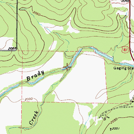 Topographic Map of Fitzgerald Creek, TX