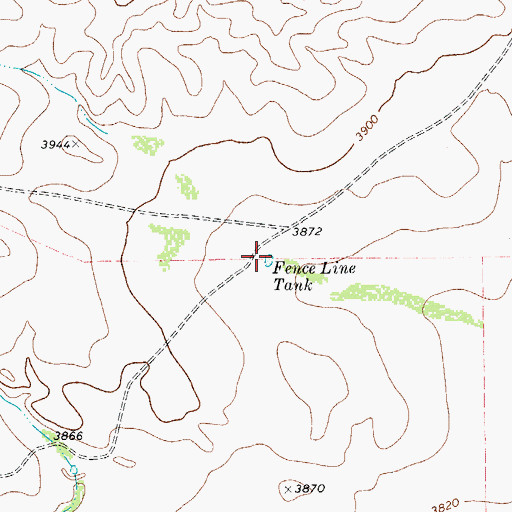 Topographic Map of Five Line Tank, TX
