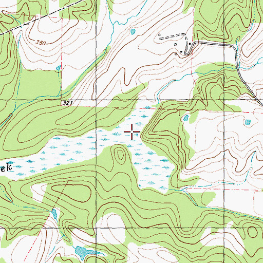 Topographic Map of Fivemile Branch, TX