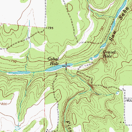 Topographic Map of Fivemile Creek, TX