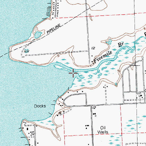Topographic Map of Fivemile Draw, TX
