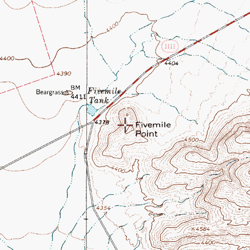 Topographic Map of Fivemile Point, TX