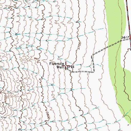 Topographic Map of Fivemile Well, TX