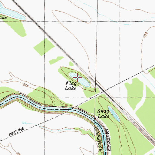 Topographic Map of Flag Lake, TX