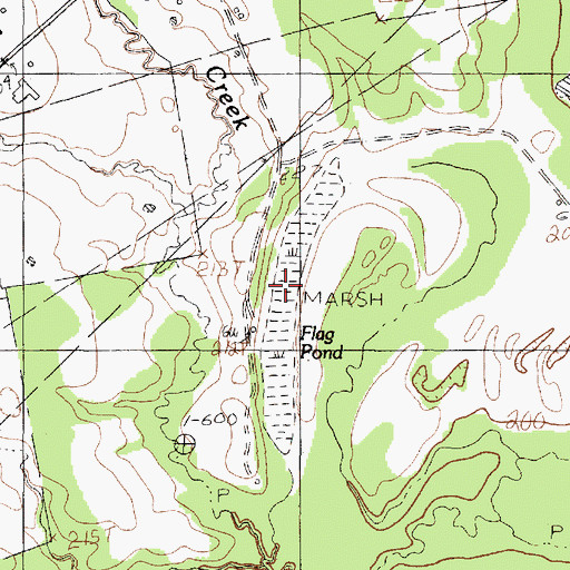 Topographic Map of Flag Pond, TX