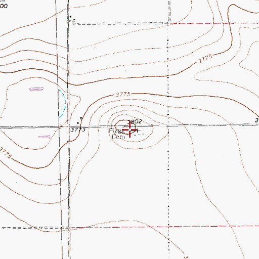 Topographic Map of Flagg Cemetery, TX