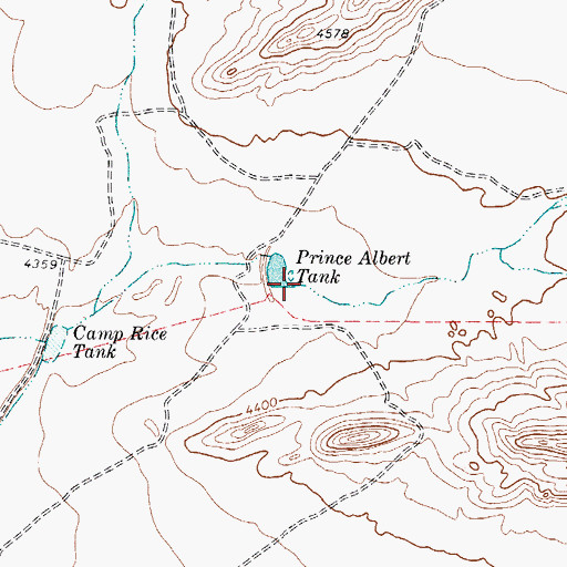 Topographic Map of Flat Canyon, TX