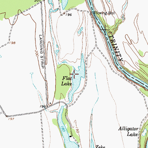 Topographic Map of Flat Lake, TX