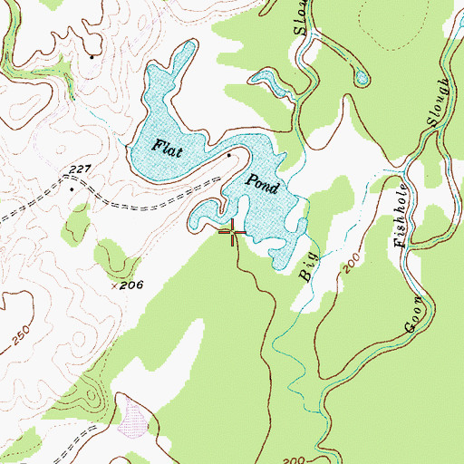 Topographic Map of Flat Pond, TX