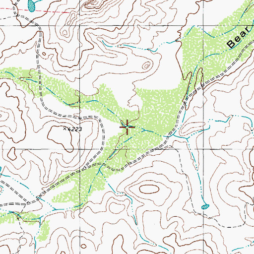 Topographic Map of Flat Rock Canyon, TX