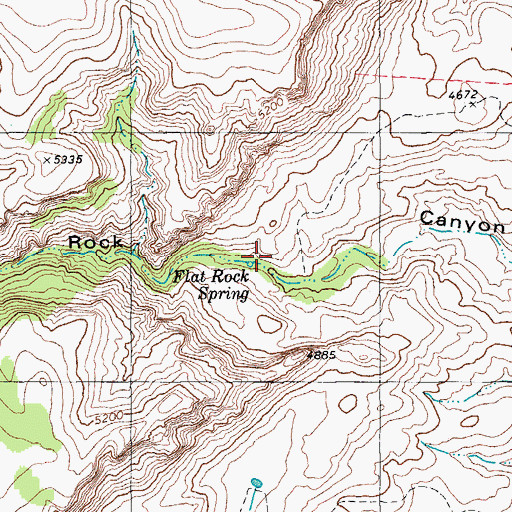 Topographic Map of Flat Rock Spring, TX