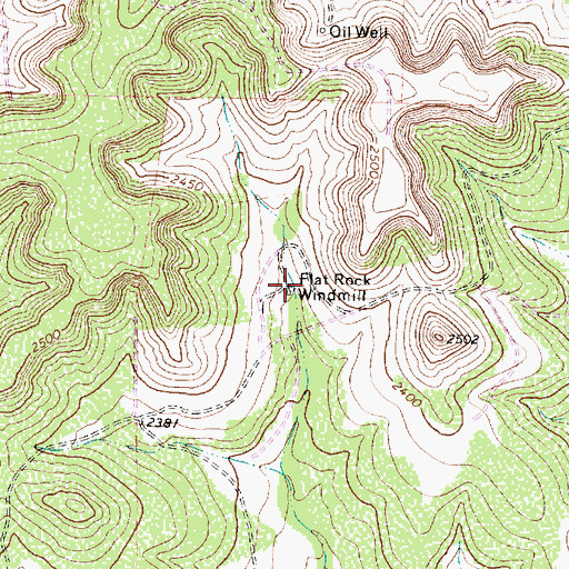 Topographic Map of Flat Rock Windmill, TX