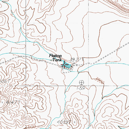Topographic Map of Flattop Tank, TX