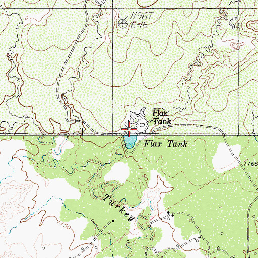 Topographic Map of Flax Tank, TX