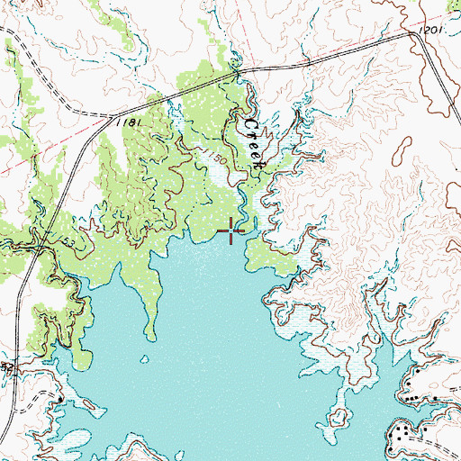 Topographic Map of Flippin Creek, TX