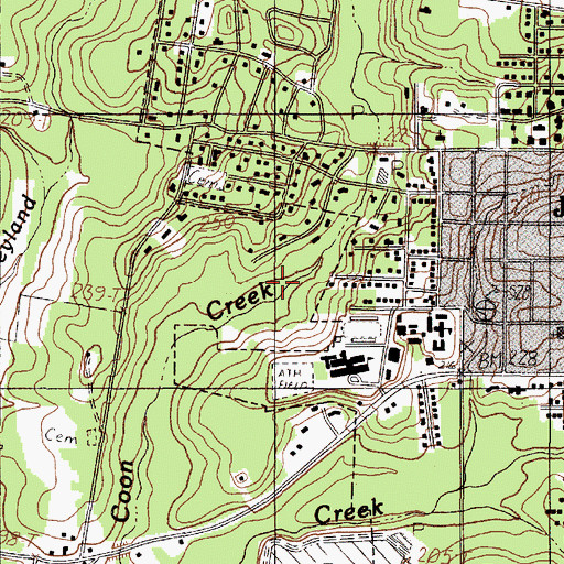 Topographic Map of Flournoy Lake, TX