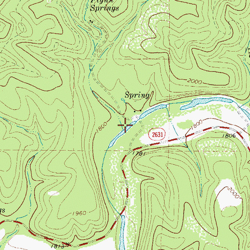 Topographic Map of Flynn Hollow, TX