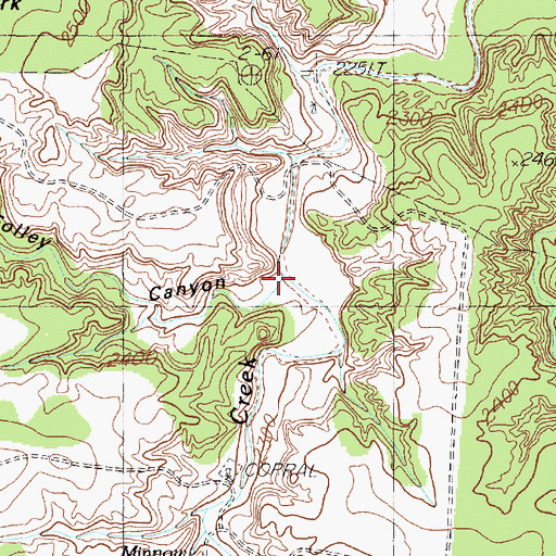 Topographic Map of Folley Canyon, TX