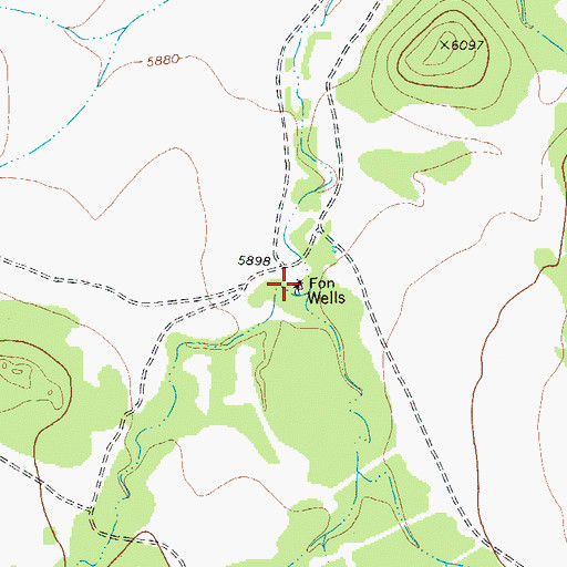 Topographic Map of Fon Wells, TX