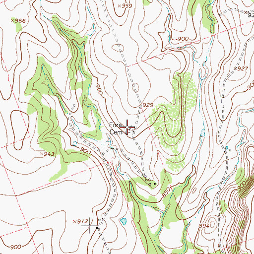 Topographic Map of Fore Cemetery, TX