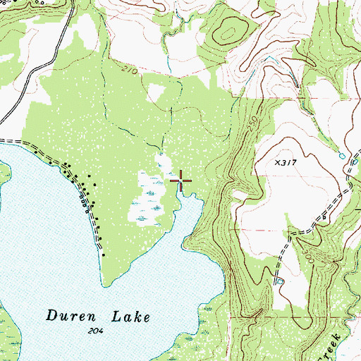 Topographic Map of Forman Branch, TX