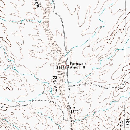 Topographic Map of Formwalt Windmill, TX