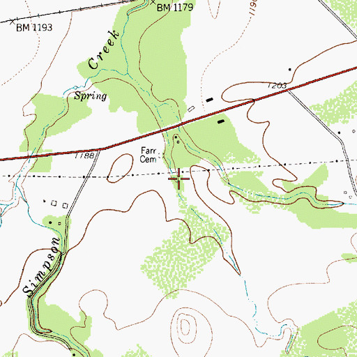 Topographic Map of Fort Hollow, TX