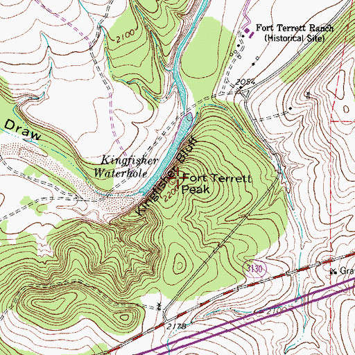 Topographic Map of Fort Terrett Peak, TX