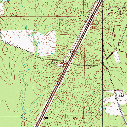 Topographic Map of Ebenezer Missionary Baptist Church, AL
